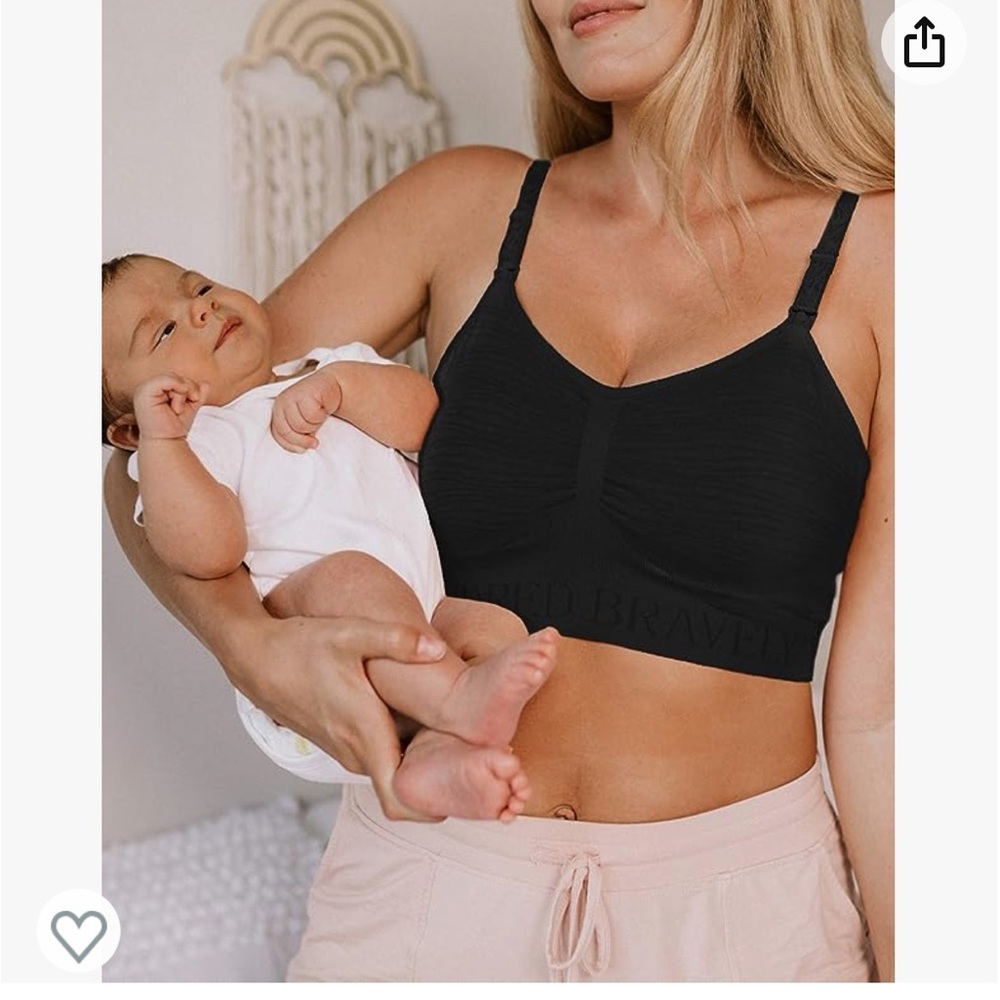 Kindred Bravely Sublime Hands Free Black Pumping Nursing Bra Adjustable Straps